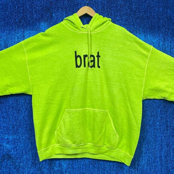 Charli XCX UO Exclusive Brat Graphic Hoodie Sweatshirt Size S/M - Picture 1 of 4